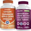 Ceylon Cinnamon (1 pk) dan Nitric Oxide (1pk) Supplemen Bundle - Mampu Vitamin untuk Heart, Metabolisme, keseimbangan, peredaran darah, dan Dukungan Imune - Non-GMO, Vegan, Gluten- Bebas
