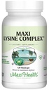 Maxi Health Lysine Complex with Program- L- Lysine 10000mg for Protein Synthesis Canker Sores, and Skin - 60 Capsules