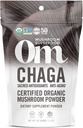 Om Mushroom Superfood Chaga Organic Mushroom Powder, 3.5 Ounce, 50 Hamba, US Grown, Antioksidan Suci & Imune Support, Superfood Mushroom Suplemen
