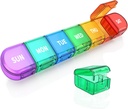 Large Weekly Pill Organizer, Acedada Detaclyble Pill Box 7 Day, Portabel Travel Daily Medical Pill Organizer, Pill Container 1 Time A Day, Vitamin Case Hoder for Medication Suplemen, RB