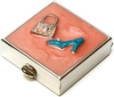9311 square Pill Box Organizer Pink Blue Gold Women Travel Pill Case Purse Pocket Container Daily Portable Medicine Vitamin Box Supplemen Mini