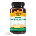 Country Life Chewable Papaya Enzymes for Diattion Duction - Natural Pineapple & Pepaya Flavor, Assist with Nutrient Absorpsi, Berisi Papain & Produksi - 200 dan 500 Wafers Tersedia