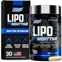 Nutrex Lipo 6 Nighttime Fat Burner 124; Melonatinin Sleep Aid & Weight Loss Diet Pills for Men and Women 7.124; Night Time Metabolisme Booster Appetit Supressant 124; 30 Servis (1)