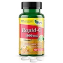 Amerika Medic & Science Rapid-C 1000mg Vitamin C Suplemen (1 Pablet 100) Energy Booster, Dukungan Sistem Ammune Harian, Antioksidant 14; Vegan, Non- GMO Berlapisan Ascorbic Acid untuk Pria & Perempuan