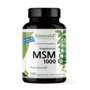 EMERALD LABS MSM 1000mg - Bersama, Liver & Imune Dukungan Suplemen dengan Methylsulfonymetana - Gluten-Free & Additive- Free - 200 Vegetable Capsules (Sampai 100- Day Supply)