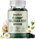 Valerian Root Gummy, Organic Valerian Root for Sleep & Stress Relief, Enhanced with Chamomile Flower for Dewas, Kids-Friendly, Apple Flavor, 60 Counts