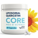 Core Med Science Lipomal Quercetin, 200mg (60 Kapsules) - Quercetin Supports Vitamin C dan Zinc Absorpsi - Promes Immune System & Heart Health, Gluten- Free & Dairy- Free