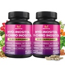 BMVINVOL 2 Pack Inositol Support-Myo- Inositol dan D-Chiro Inositol Ideal 40: 1 Rasio - Plus Berberine, Cinnamon, Ashwagandha + 5 More60 Day Suppply
