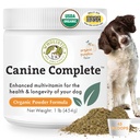 Wolistic Pet Organics Canine Complete - Dog Multivitamin Powder - 1 Lb - Daily Dog Vitamin dan Suplemen untuk Homemade Food - Sistem Imune, Skin, Coat & Overall Health - Kecil dan Large Breed