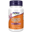 Sekarang Makanan Suplemen, 7- Keto (Acetate- 7- 1) 100 mg, Woight Management *, 60 Veg Capsules