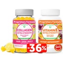 Lunakai Collagen dan Vitamin E Gummies Bundle - None-GMO Suplemen Anti Aging for Men & Women - Natural Gummy with Vitamin C & 250 mg Natural VIT E