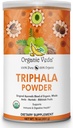 Veda Triphala Powder organik dengan Amla, Haritaki, Bibhitaki Fruit - 100% Natural Ayurvedic Triphala Powder - Memperkuat Dukungan kekebalan kekebalan tubuh, Colon Cleanse, Skin Health - Vegan, Non-GMO - 16oz