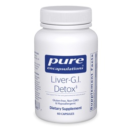 Ensulations Murni - G.I. Detox - Liver Cleanser & GI Detox * - dengan Alpha Lipoic Acid & Curcumin Extract - Gluten Free & None - GMO - 60 Capsules