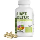 Bronson Liver Detox Advanced Detox & Cleansing Formula Support Health Liver Fungsi dengan Milk Thistle, Dandelion Root, Turmeric, Artichoke Leaf & More, Non-GMO, 360 Vegetarian Capsules