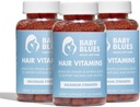 Baby Blues Postpartum Hair Vitamin - Full Hair Cycle Pack - with Biotin, Collagen, & Folate