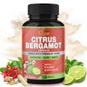 Cadane Citrus Bergamot Tambahan Kapsul dengan Berberine, Olive, Guggul, Garlic, Pine Bark, Black Pepper - 150 Caps untuk 5 Bulan Suppply