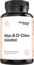 Whyesome Story Myo- Inositol & D-Chiro Inositol Suplement for Women 124; Fertilitas Suplemen untuk Keseimbangan Hormonal & Ovarian Kesehatan Dukungan; Myoinosit 124; Ideal 40: 1 Rasio 124; 90