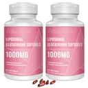 Lipomal Glutathione Softgeels 1500MG, Mengurangi Glutathione Suplement dengan Vitamin C, Penyimpangan yang lebih baik, Non-GMO Antioksidant yang kuat untuk Penuaan Kesehatan, Detox, Kesehatan Imune, 120 Softgeels