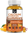 1200 mg Calcium Gummies with Vitamin D3, K2, B12 & B6 - Plant Complex Calcium Magnesium Suplemen dengan Glycinate, Potasium, Sea Moss, Ashwagandha Root for Bone & Teeth Strength, Muscle & Imune