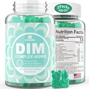 DiM Suplemen Perempuan 400mg, Estrogen Suplement for Women, Sugar Free DiM Gummies for Men & Women + Biotin, Flaxseed Oil, Burdock, Calendula, BioPerine for Hormone Saldo, Menopause & Prostate 120Cts