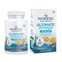 Nordic Ultimate Omega Jr., Strawberry - 90 Mini Soft Gels - 680 Total Omega-3 dengan EPA & DHA - Kesehatan Otak, Mood, Belajar - Non-GMO - 45