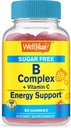 Welly Vitamin B Complex Sugar Free Gummies 124; dengan Vitamin C, Folic Acid 124; Anmune and Energy Support 12.4; Strawberry Flavor 12460