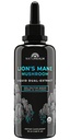 Naturealm Lion 's Mane Mushroom Liquid Suplement - Fokus, Memory & Brain Health, Vegan, Non-GMO - Organic Fruiting Bodies, 1 Pasokan Bulan