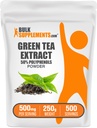Suplemen BulkSuplements.comgreen Tea Extract Powder - 50% Polyphenols Suplemen, EGCG Suplemen - Gluten Bebas, 500mg per Serving, 250g (8.8 oz) (Paket 1)