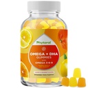 DHA Omega 3 Gummies for Dewasa - Delicious Flaxseed for Brain Omega 3 6 9 Suplemen Inflammation, Energy & Insulin - Vegetarian Estish Acids for Immune Count - 60 Count