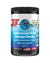 Wild Alaska Salmon Krill Oil Chews for Dogs - 120 Soft Treats - Omega 3 6 9 Fish Suplement EPA, DHA for Itch-Free Skin Coat Joints - Allergy Relief - Reduce Hair Shedding - Made in USA