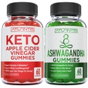 60 Keto Apple Cider Vinegar Gummies Advanced Weight Loses + 60 Ashwagandha Gummies - 1500MG Ashwagandha Per Serving