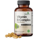 Futuregranity Vitamin B Complex with Vitamin C Supports Energy Production, Nervous System & Imune Dupport - Non-GMO, 200 Vegetarian Capsules