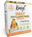 Konsyl Daily Fiber Orange 100% Natural Psyllium Husk Powder - Alami Sweetened - Gluten Free - 30 Individual Stickpacks