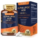 Totaria Alpha Lipoic Acid 1000mg - ALA Supplemen Antioksidant untuk Neuropathy Dukungan Kesehatan Nerve, Detox Liver, Antiokidant, Metabolisme dan Energi Sel, Anti- Aging - Non-GMO, Gluten Bebas, Vegan Aman