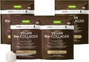 Igennus Vegan Collagen Peptide Powder, Enhanced with Glycine, Prine & Hydroxyproline & Cofactor Vitamin C, Non GMO, Complete Vegetarian Plant Based Collagen Powder Booster, 4 x 35 Servings
