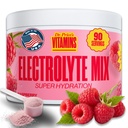 Electrolyte Mix = 124; Sugar- Free Hydration Powder dengan 72 + Trace Mineteral 124; No Sugar, Fast-Dissoltes Powder Pawkers 126; Raspberry, 90 Servis