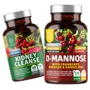 Number One N1N Premium D- Mannose [1350mg] with Cranberry & Hibiscus and Kigney Cleanse [21 Venable Herbs] with Cranberry Extract, Astragalus, Uva Ursi, 2 Pack Bundle