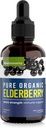 Organik Elderberry Syrup, 30 Hari Supply, Ramuan Elderberry Hitam untuk Dukungan Imunium, Sambucus Elderberry Syrup - Ekstraksi Liquid untuk Anak-anak & Dewasa - Kekuatan Ekstra (1 Pack)