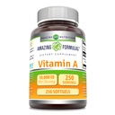 Amazing Formula Vitamin A 10.000 IU Suplemen 124; sebagai Retinyl Palmitate 124; 3000 Mcg 124; Softgeels 124; Non- GMO 124; Gluten Free 124; Dibuat di AS (1 Pack, 250 Count)