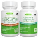 Alga Calcium & Magnesium Kompleks + High Absorpsi Curcumin C3 Kompleks, Vegan Bundle for Bones, Joints & Recovery from Exercise, by Igennus