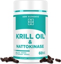Tambahan Nattokinase 4000 FU Organik dengan Antartika Krill Oil Omega 3 Softgeels 2000mg 124; DHA 124; EPA 124; Nattokinase Derived dari Jepang Natto 124; Cardiovascular & Heart Health Suffels