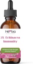 3X Echinacea Immunity Extrationed Strongfored Organic Echinacea Blend with Angustifolia and Purpurea Root, Herb, and Flower for Imune Dupport, Liquid Alkohol Extract, 2 Fluid oz (60ml)