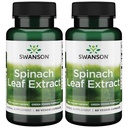 Swanson Spinach Leaf Extract - Herbal Supplement Promoting Overall Health - Green Foods Formula w / Benefy Thlorofil & Chlorophill - (60 Vevgie Capsules, 650mg Masing-masing) (2 Pack)