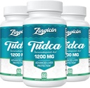 Suplemen TUDCA 1200mg - 180 Veggie Capsules, Suplemen TudCA Bile Salts yang kuat untuk Liver, Diathable