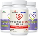 CoQ10 600mg 1PCS Bundle dengan 800mg Lipomal CoQ10 Ubiquinol Suplemen 2PCS