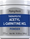 Piping Rock Acetyl L- Carnitine Powder 124; 300g 124; ALCAR HCL Supplemen 12.4; Non- GMO, Gluten Bebas