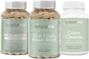 SIMPLEME Laut Moss Capsules 10 dalam 1 Power Blend dan Colon Cleanse Detox dan Multiple Mushroom Suplemen Bundle untuk Improve Ammune Health