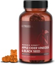 Nutriissa - Apple Cider Vinegar + Black Seed Oil + Elder Berry + Manuka Honey Cummies - Cold- Menekan Cumin Benih Nigella Sativa - EPEB Disahkan untuk kemurnian & Potensi - 60 Orange Flavored Gummies