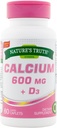 Nature 's Truth Calcium 600 mg + D3- 60 Caplets berlapis, Paket 2