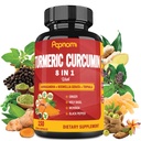 Curcumin Campsules - dengan Ashwagandha, Boswellia, Triphala, Ginger, Basil Kudus, Moringa, dan Pepper Hitam - 150 Pil 5 Bulan Suppply